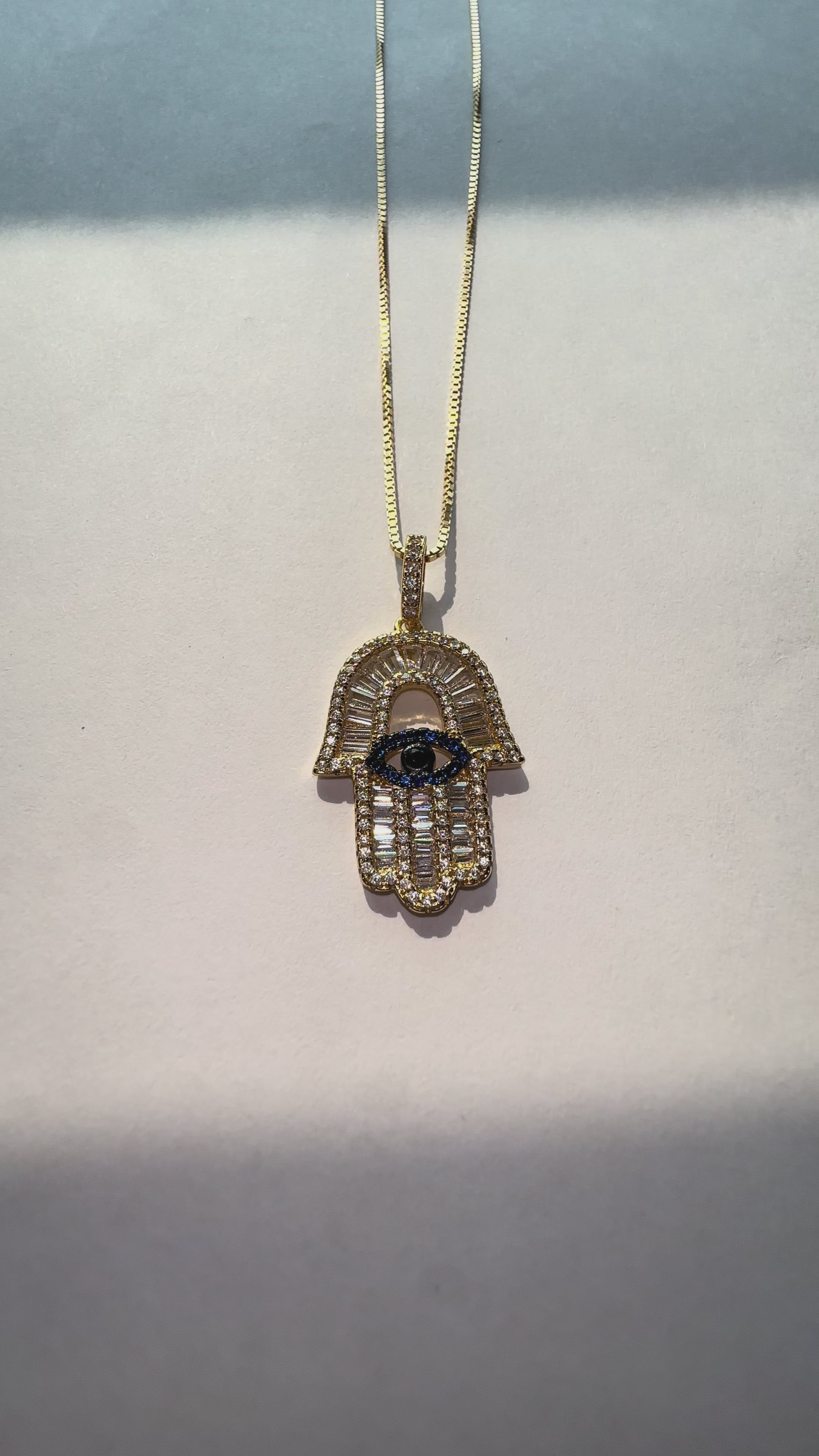 Radiant Hamsa Eye Necklace