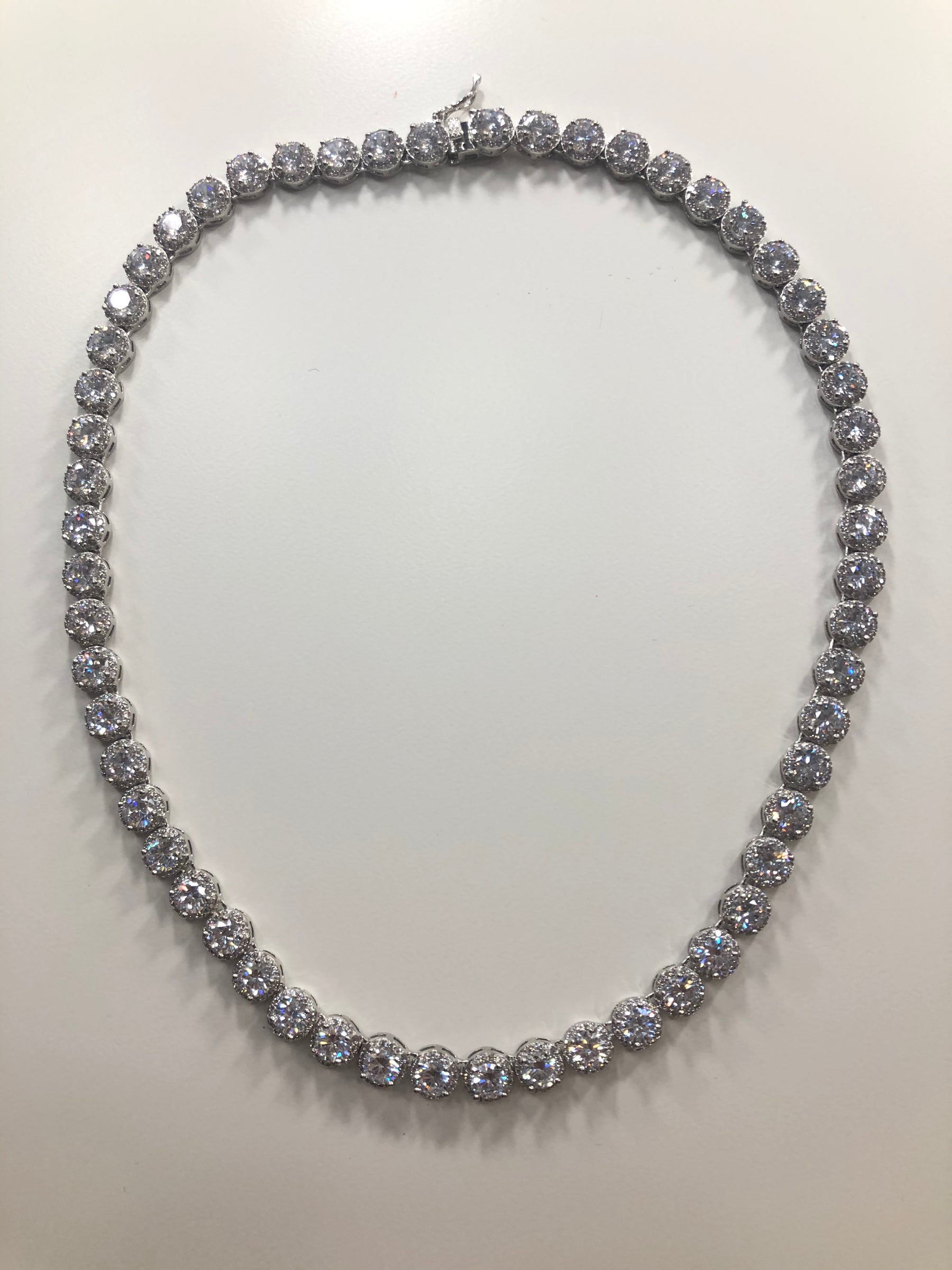 Cinderella Bling Necklace in Silver