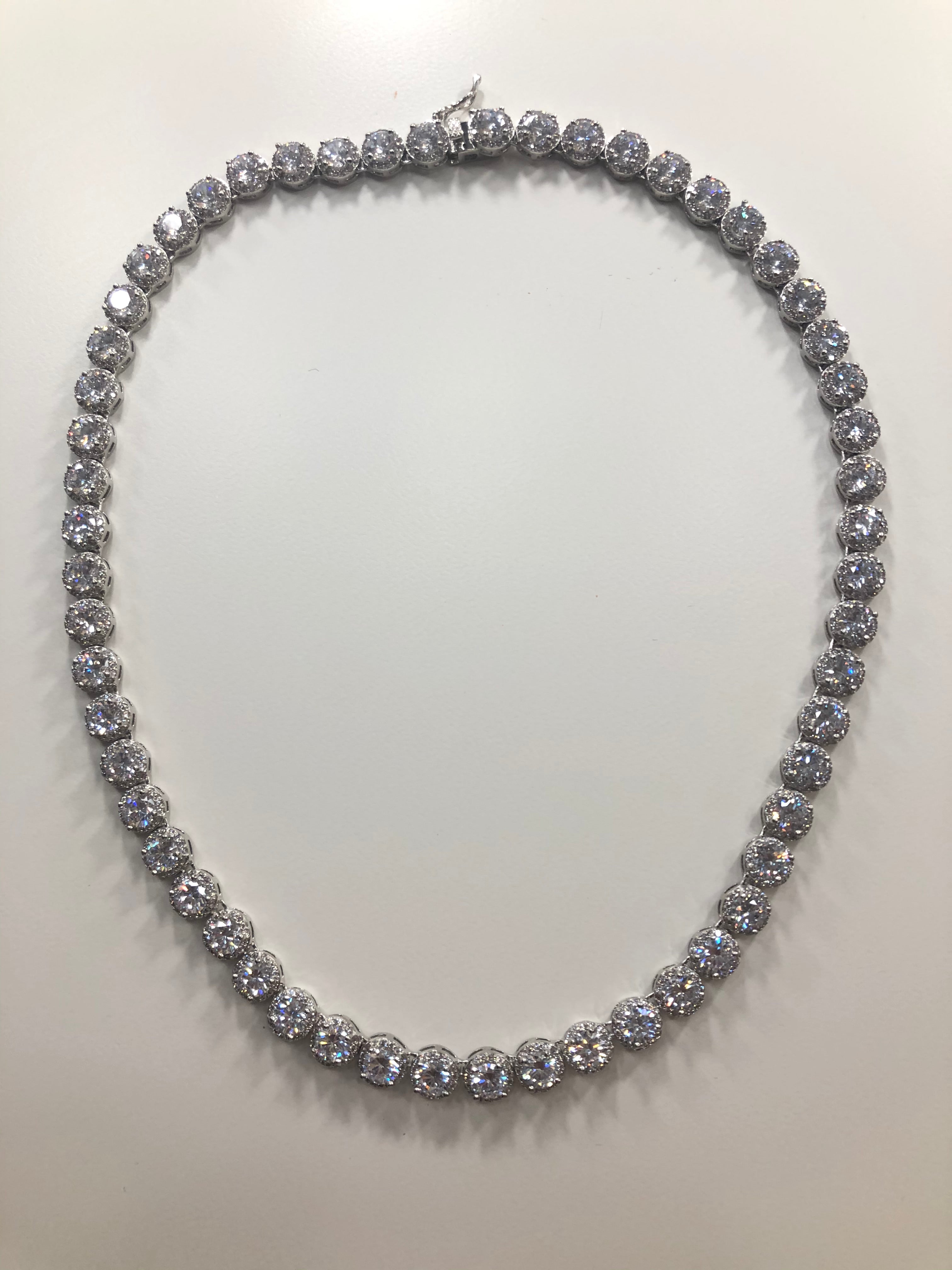 Cinderella Bling Necklace in Silver