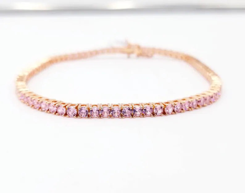 Pink Tennis Anklet