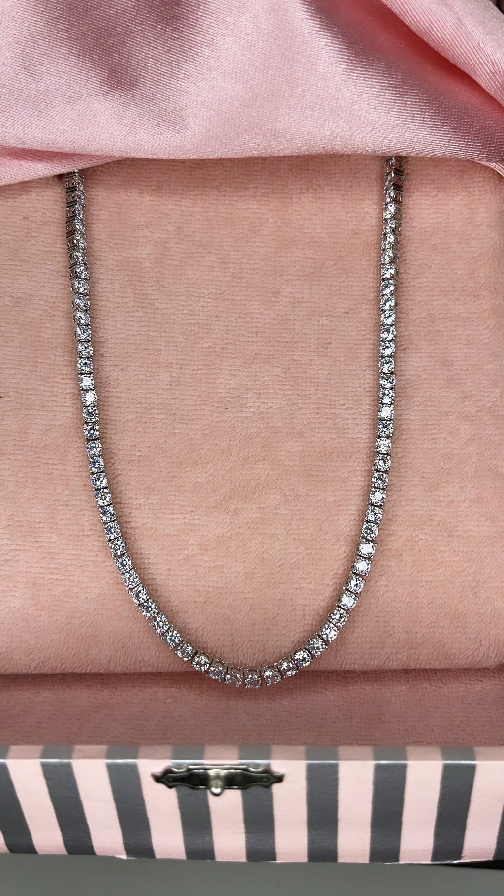 Silver Tennis Chain 4mm