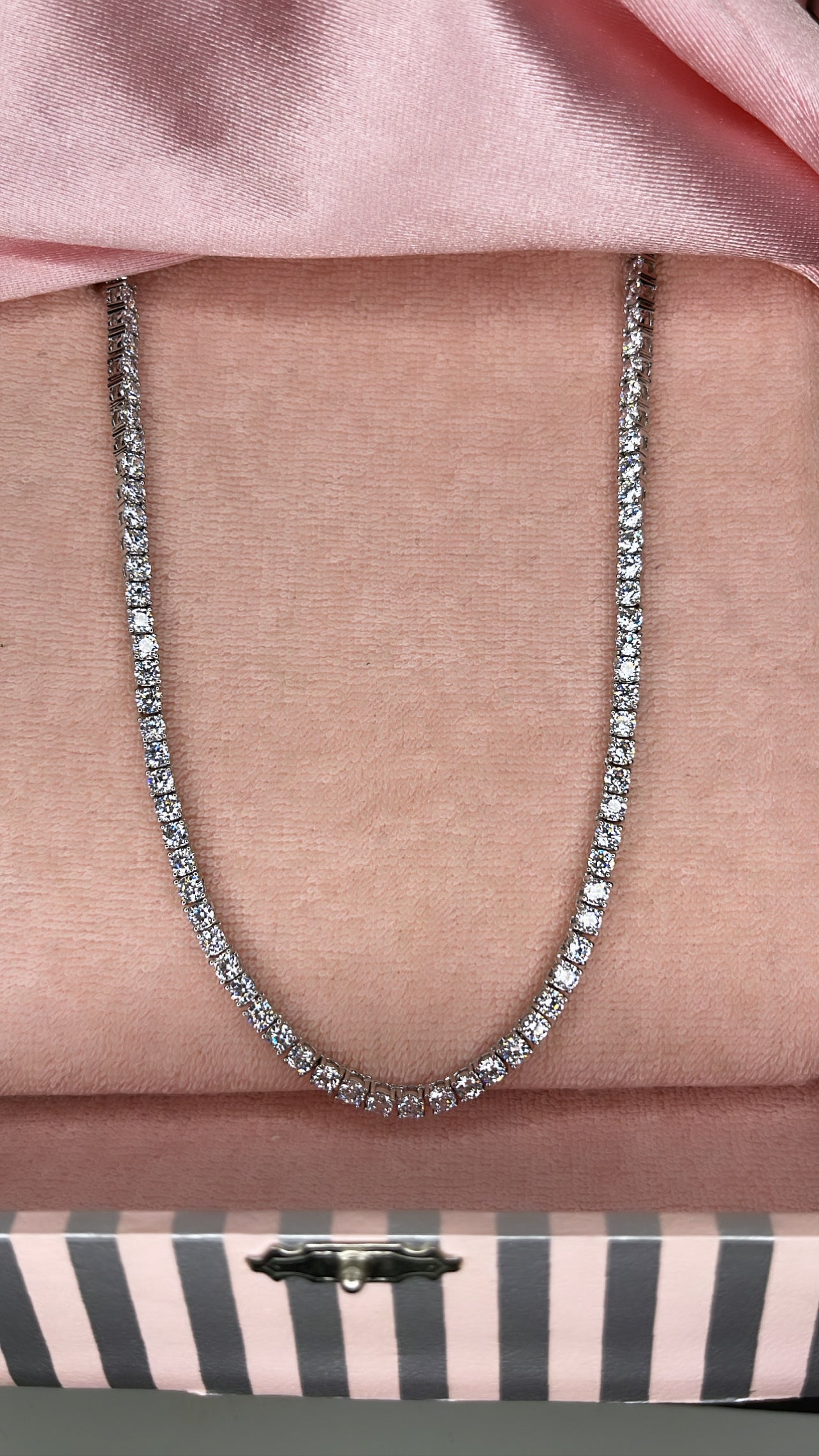 Silver Tennis Chain 4mm