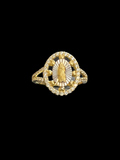 Virgen with stones ring