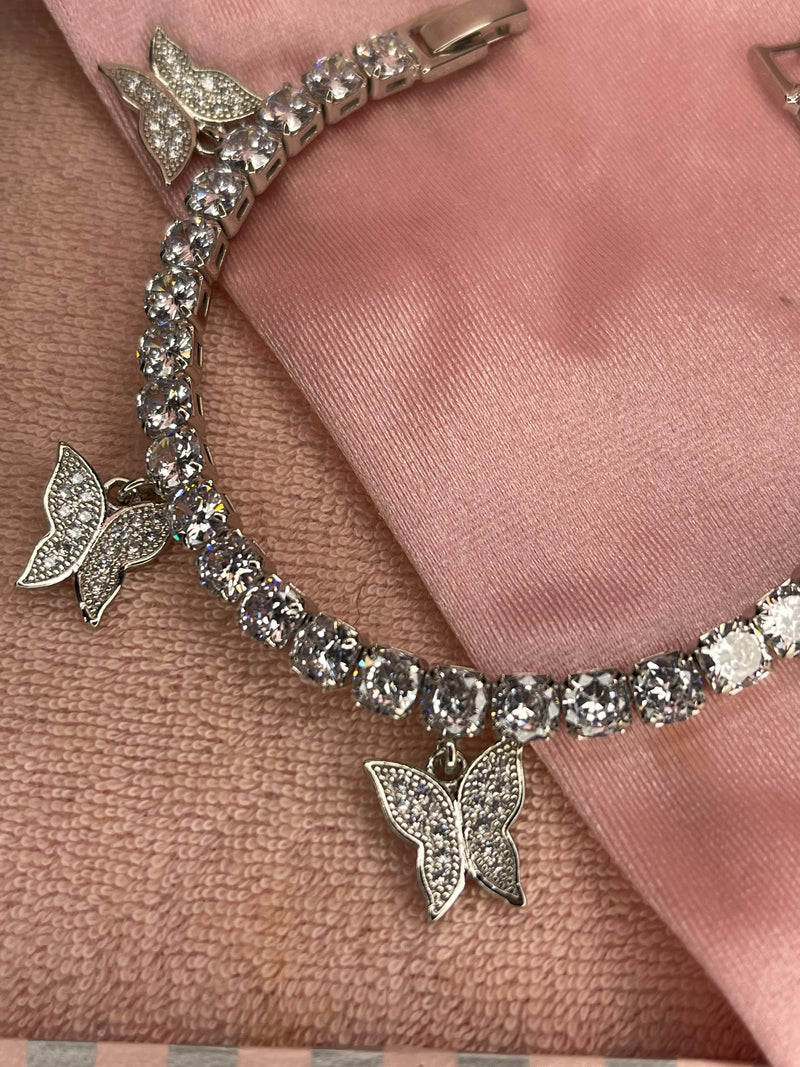 Butterfly Charms Tennis Bracelet