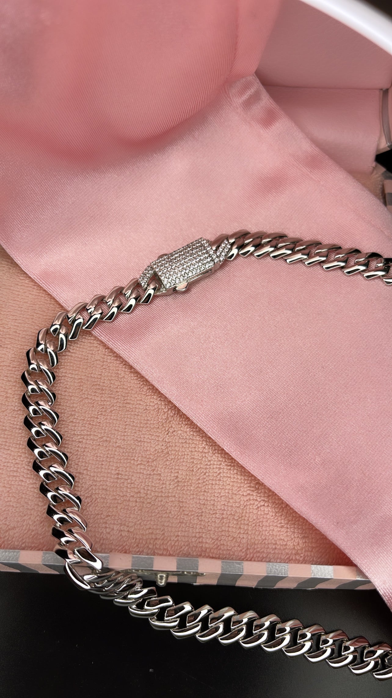 Monaco Style cuban Link in Silver