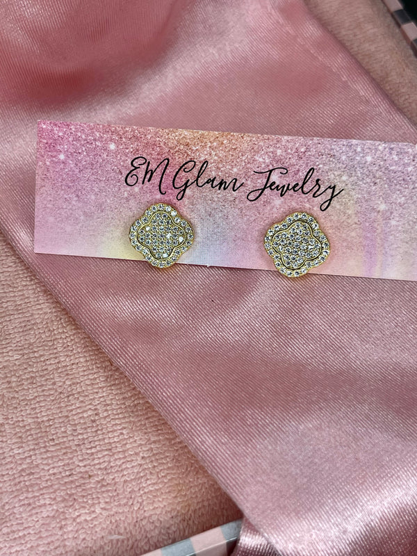 Bling Clover Earrings