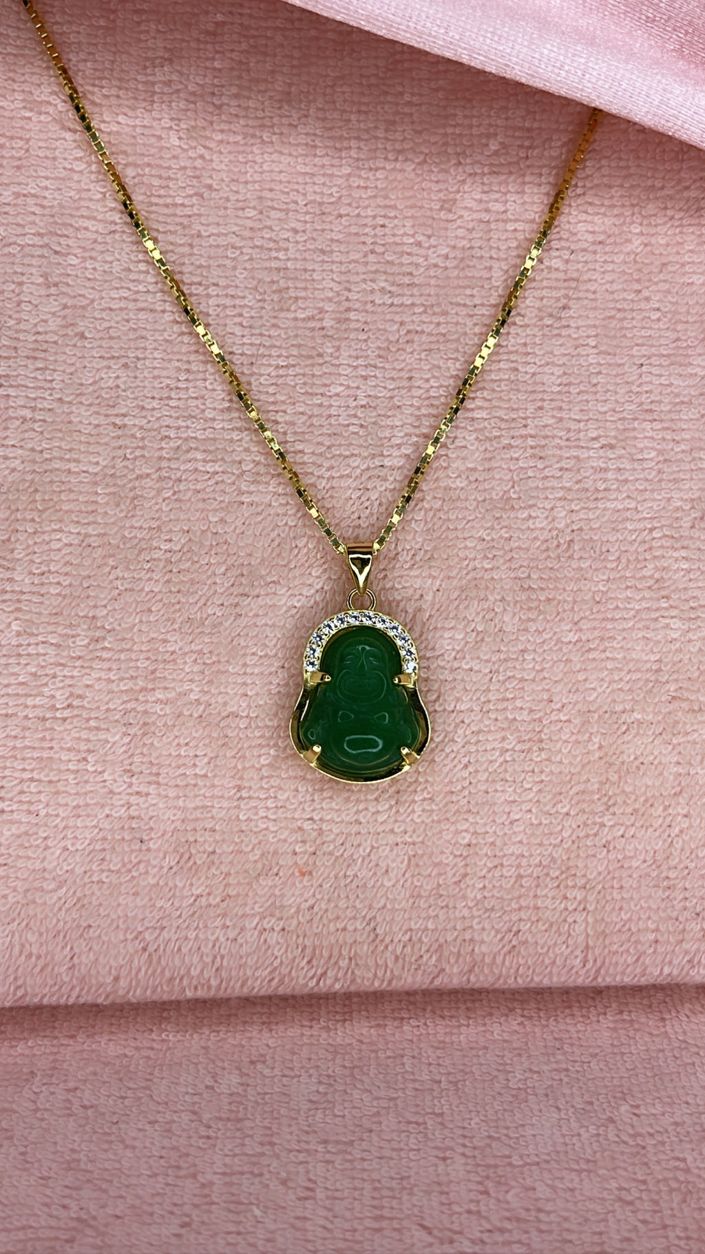 Jade Mini Buddha In Gold