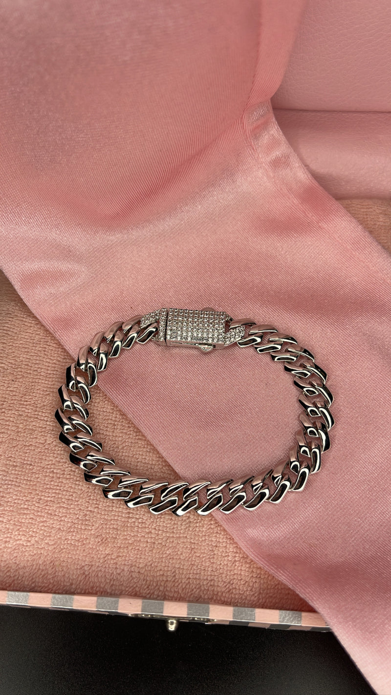 Monaco Style Cuban Link Bracelet