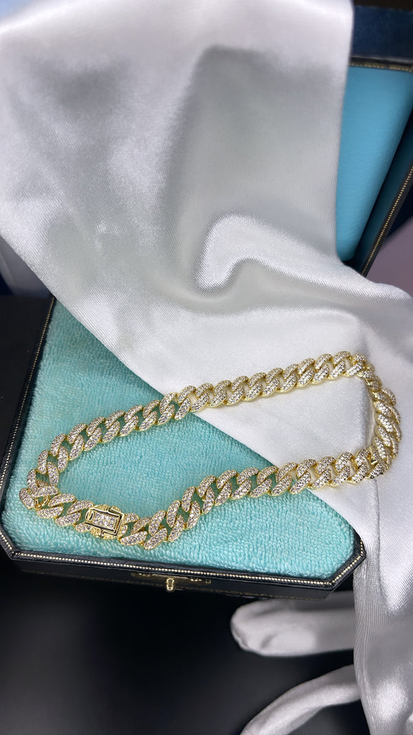 The Paris Cuban Link Anklet in Gold