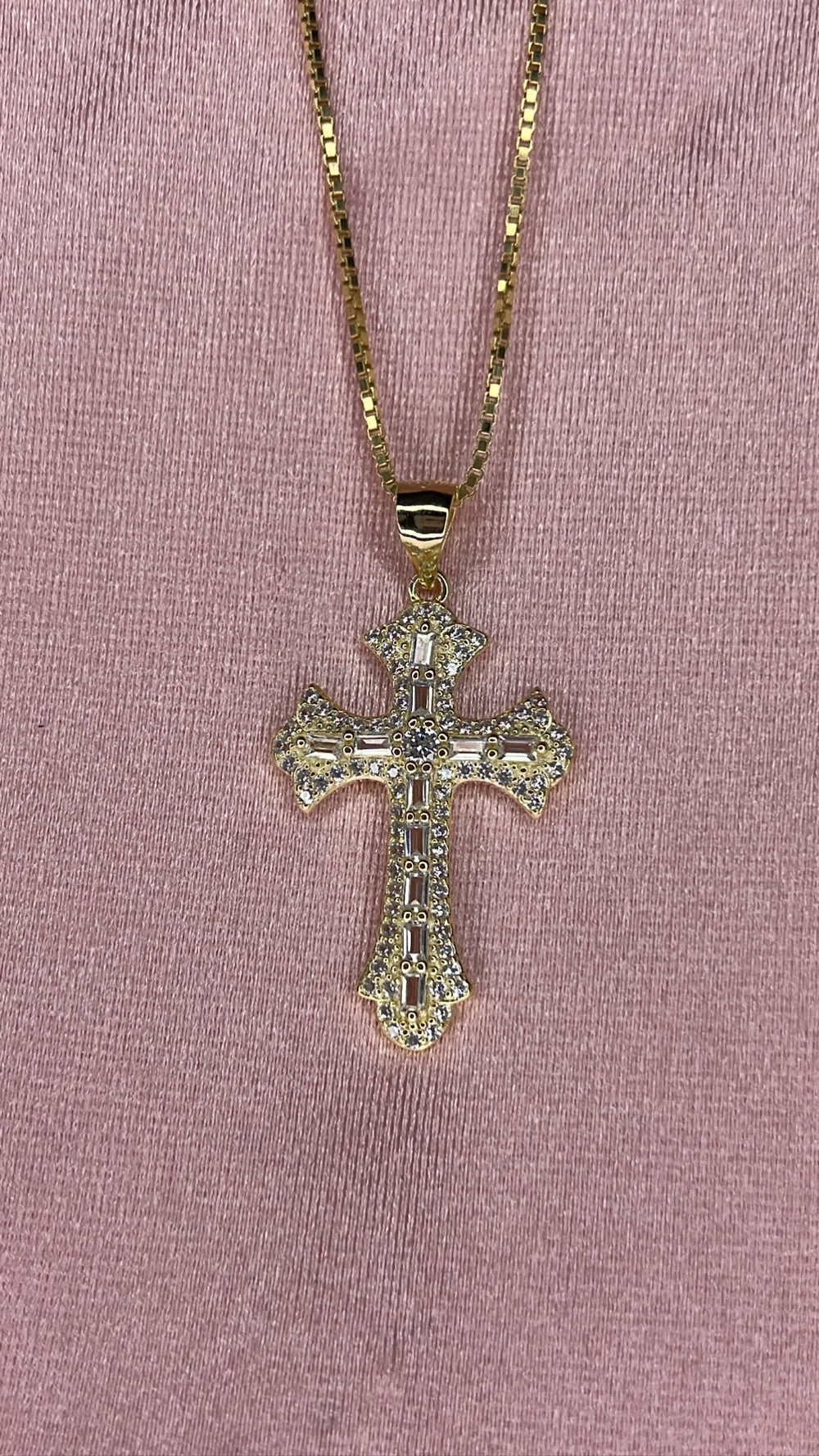 Touches of Baguette Cross Chain