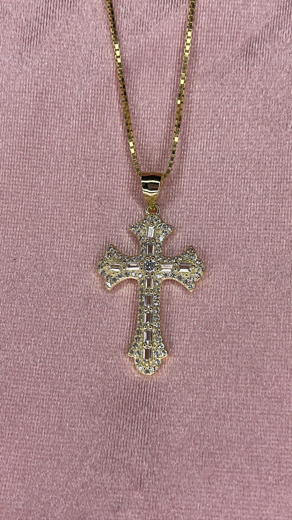 Touches of Baguette Cross Chain