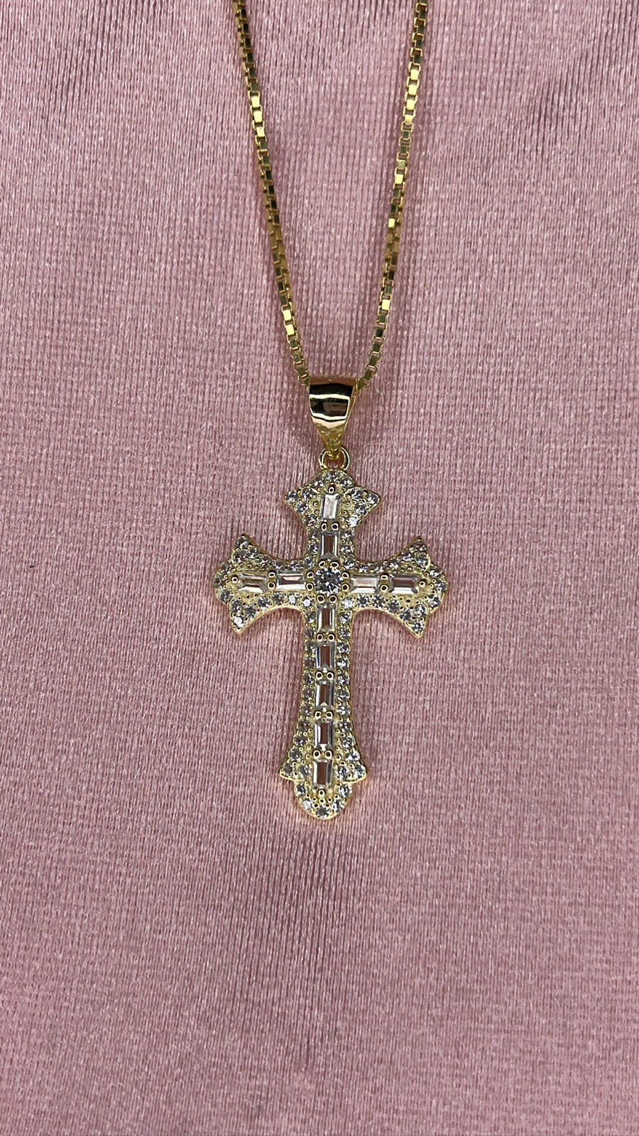Touches of Baguette Cross Chain