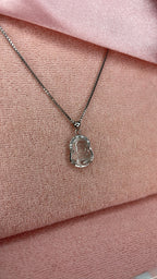 Clear Mini Buddha Chain in Silver