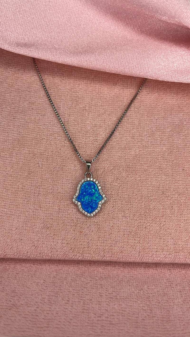 The Blue Opal Hamsa