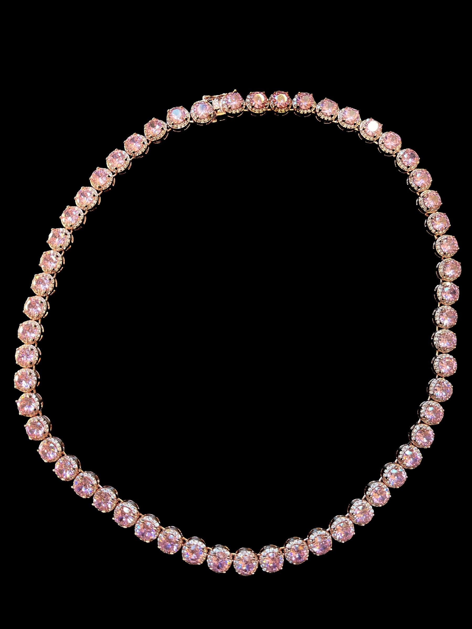 Cinderella Bling Necklace in Rose Gold
