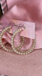 Pearls Hoops
