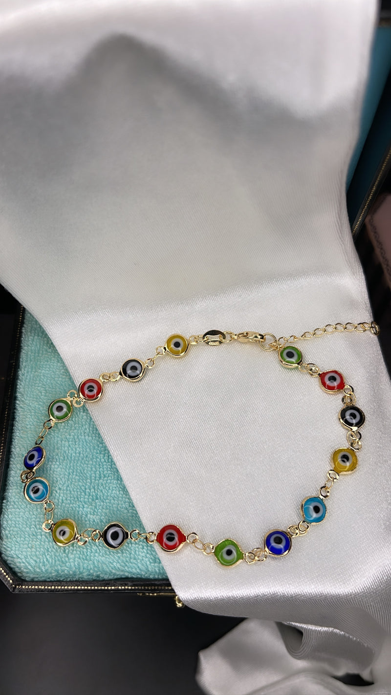 The Colorful Evil Eye Anklet