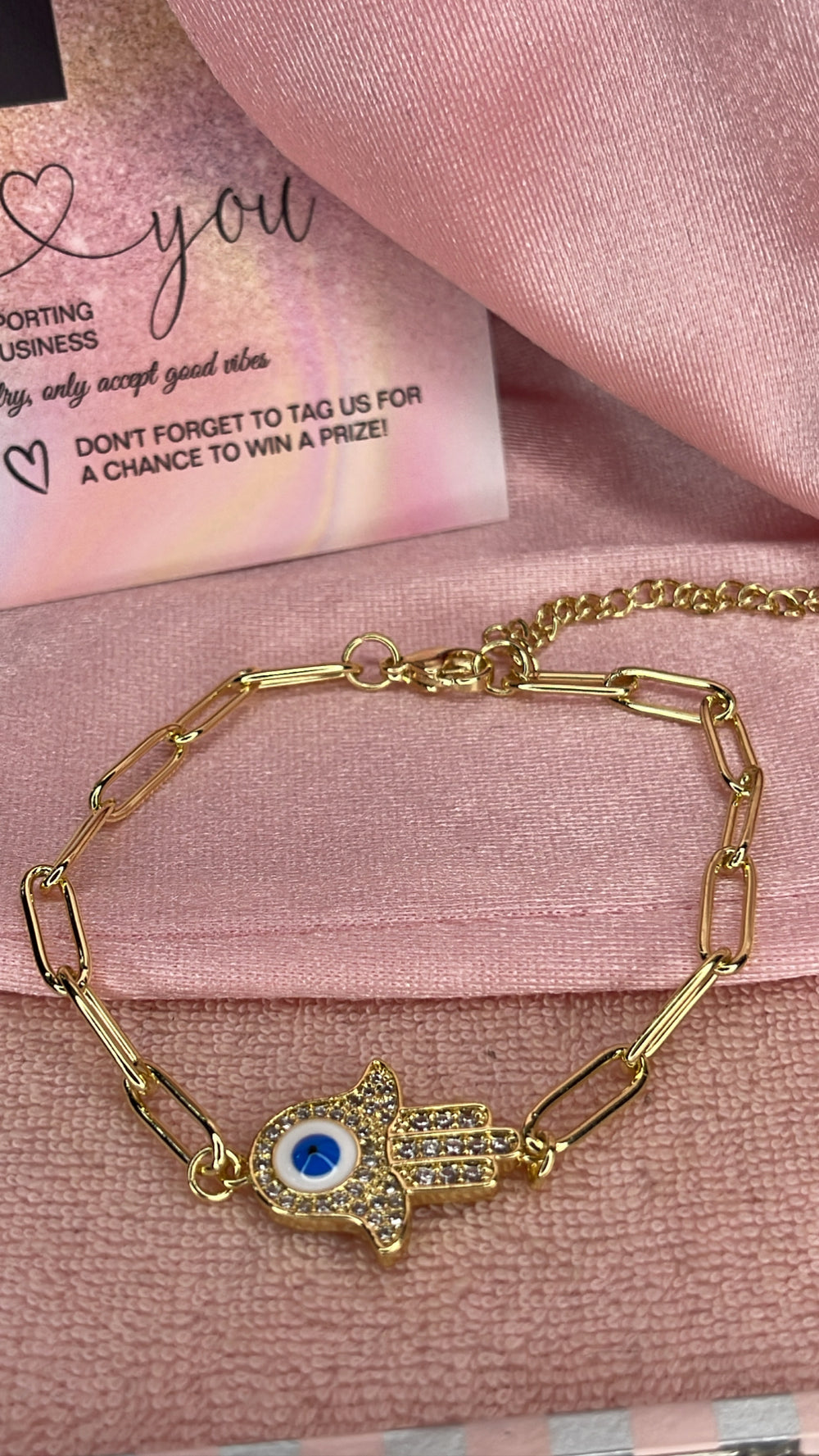 Hamsa Link Bracelet