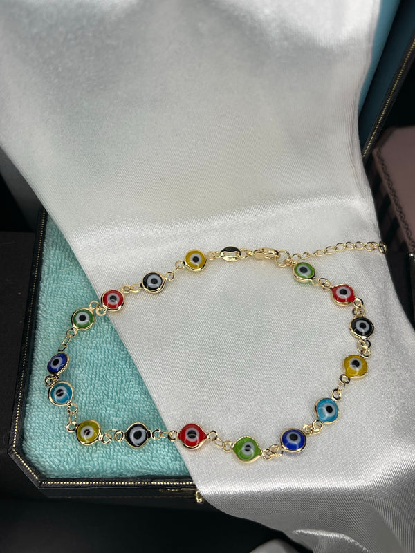 The Colorful Evil Eye Anklet