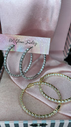 Chunky Stones Hoops