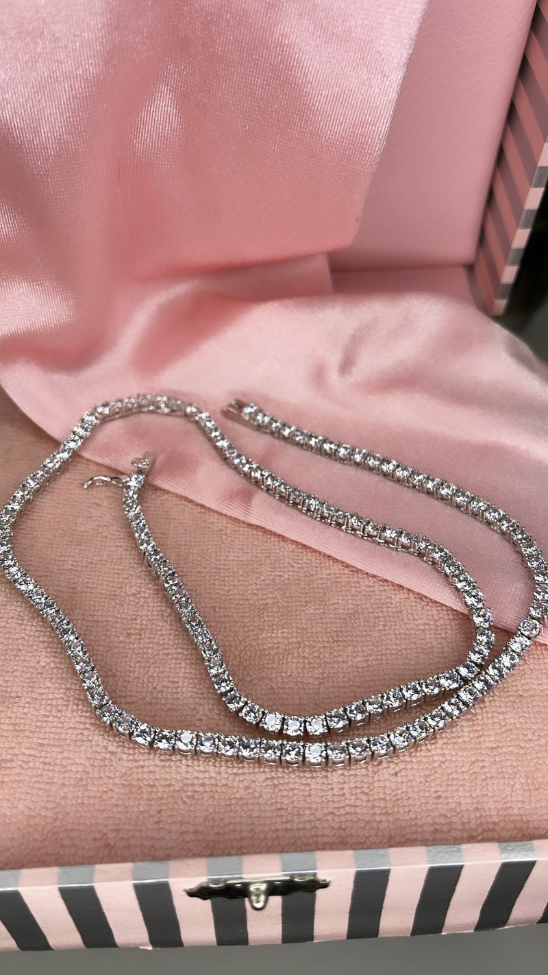 Silver Tennis Chain 4mm