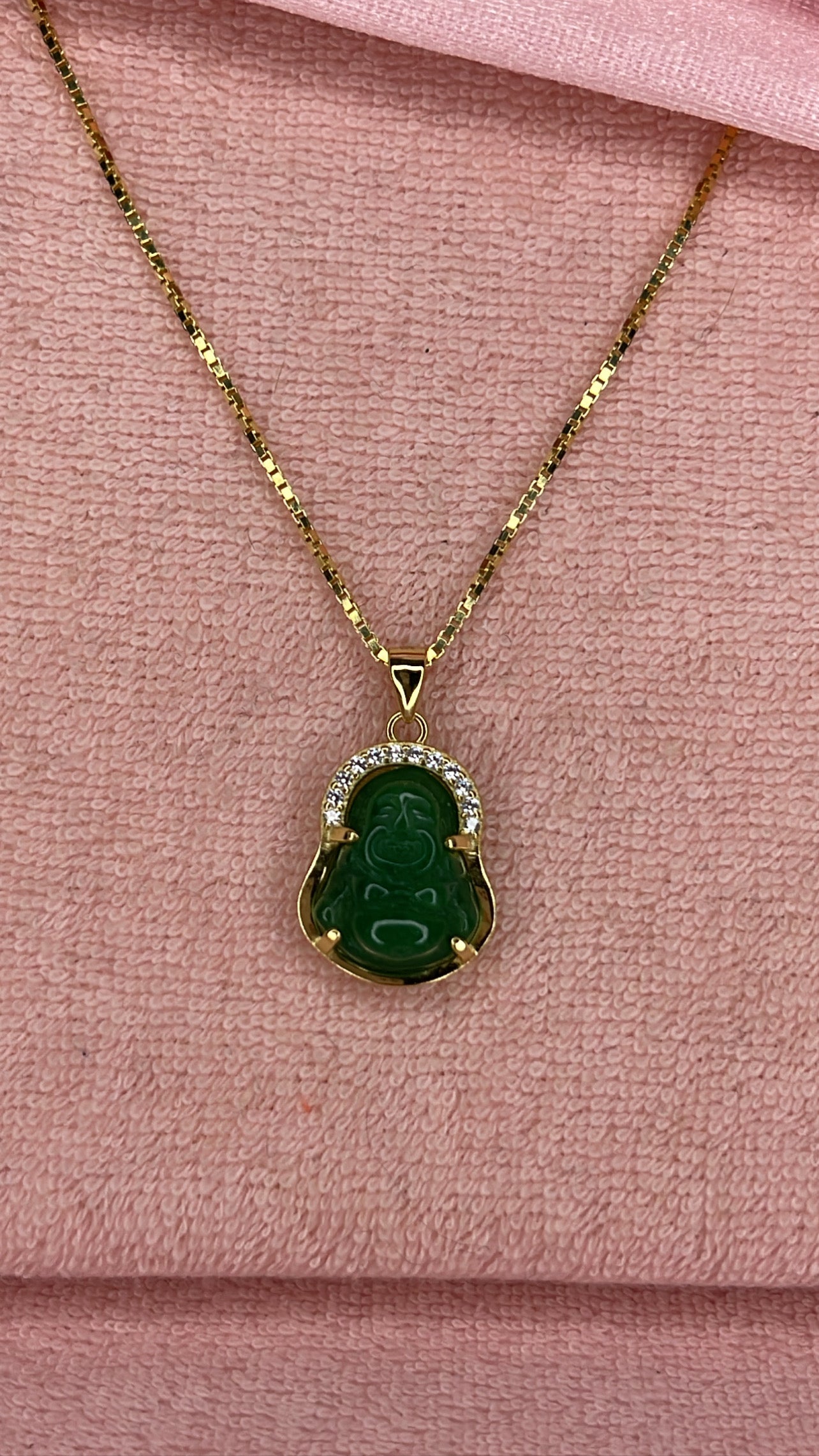 Jade Mini Buddha In Gold