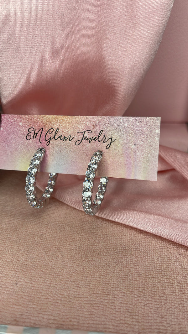 The Small Bling Hoops In silver