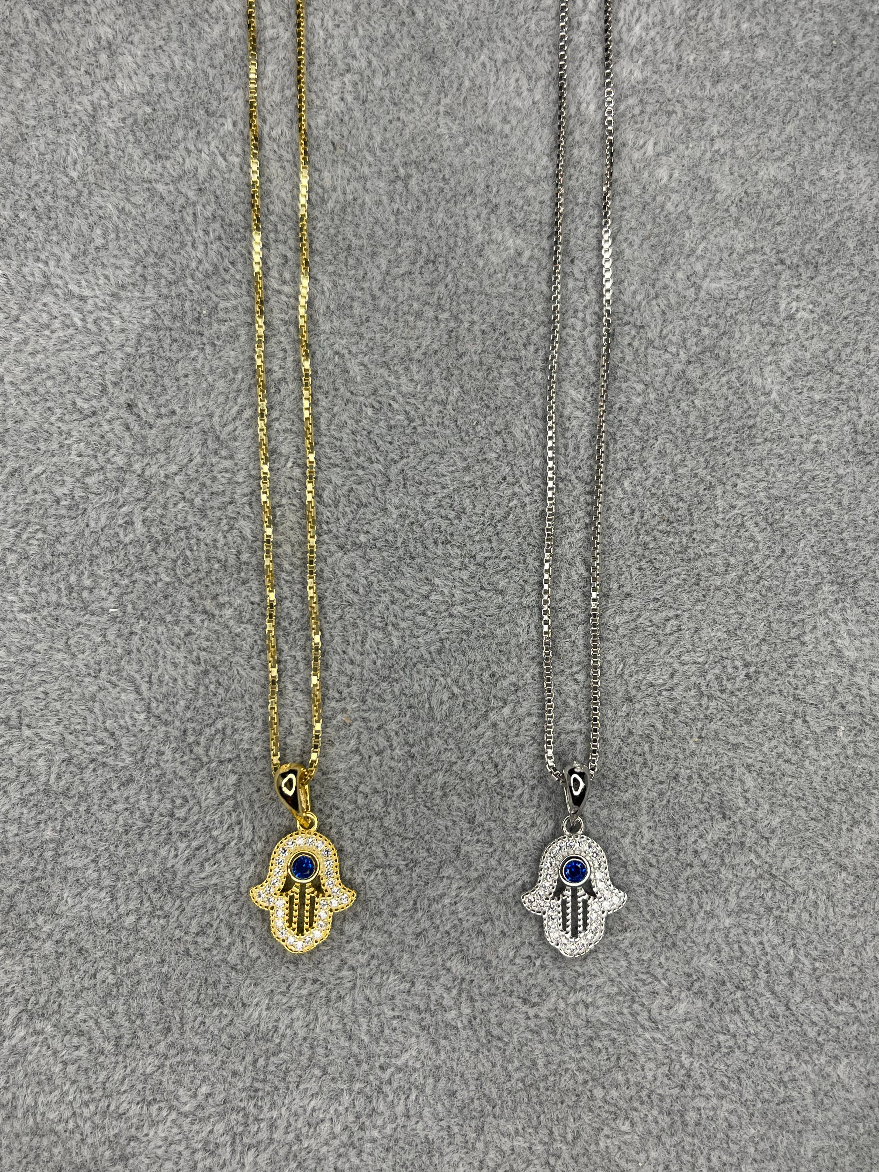 Blue Gemstone Hamsa