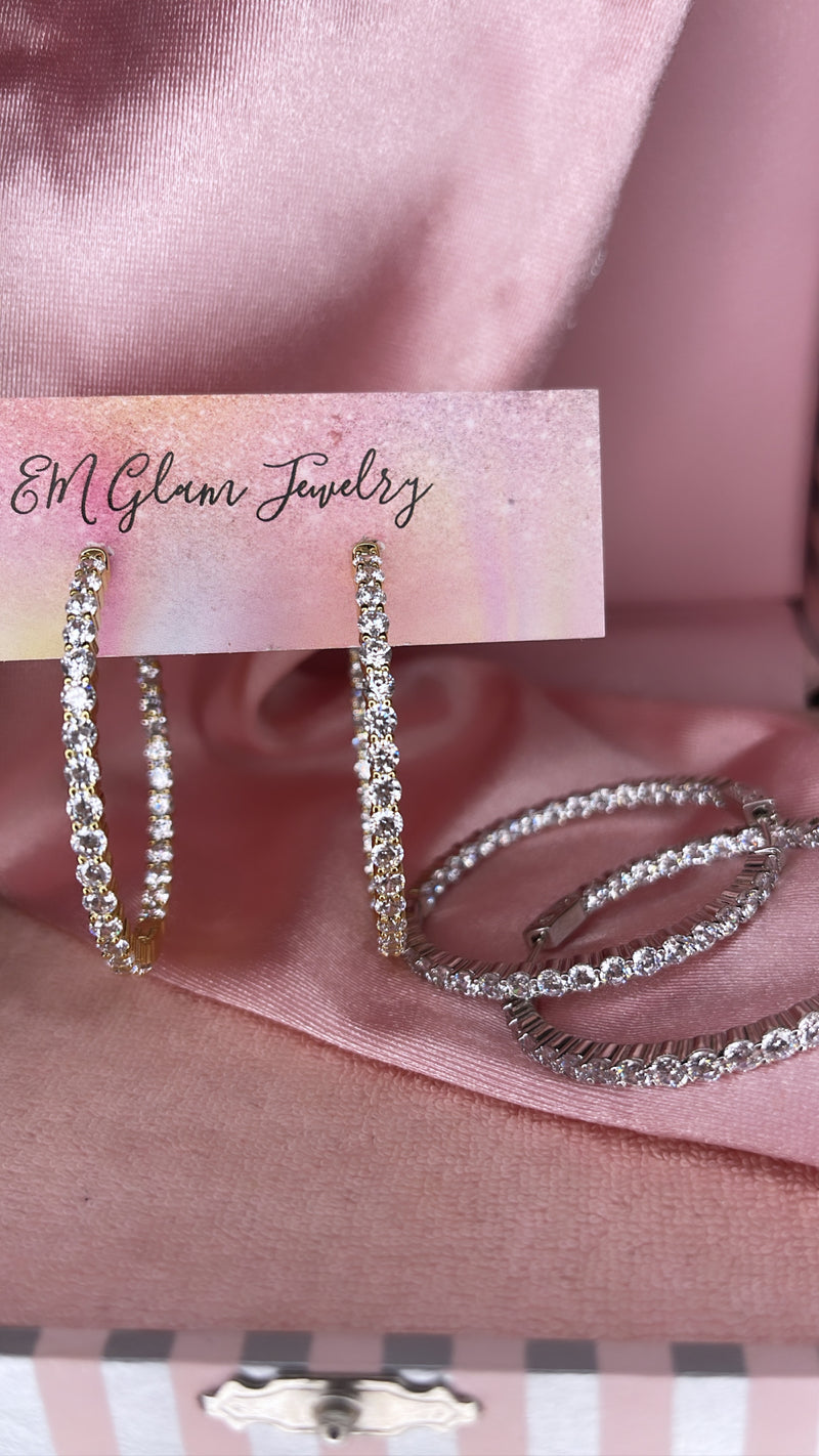 The Medium Bling Hoops