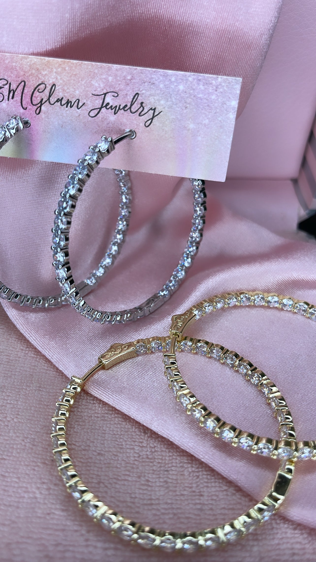 Chunky Stones Hoops