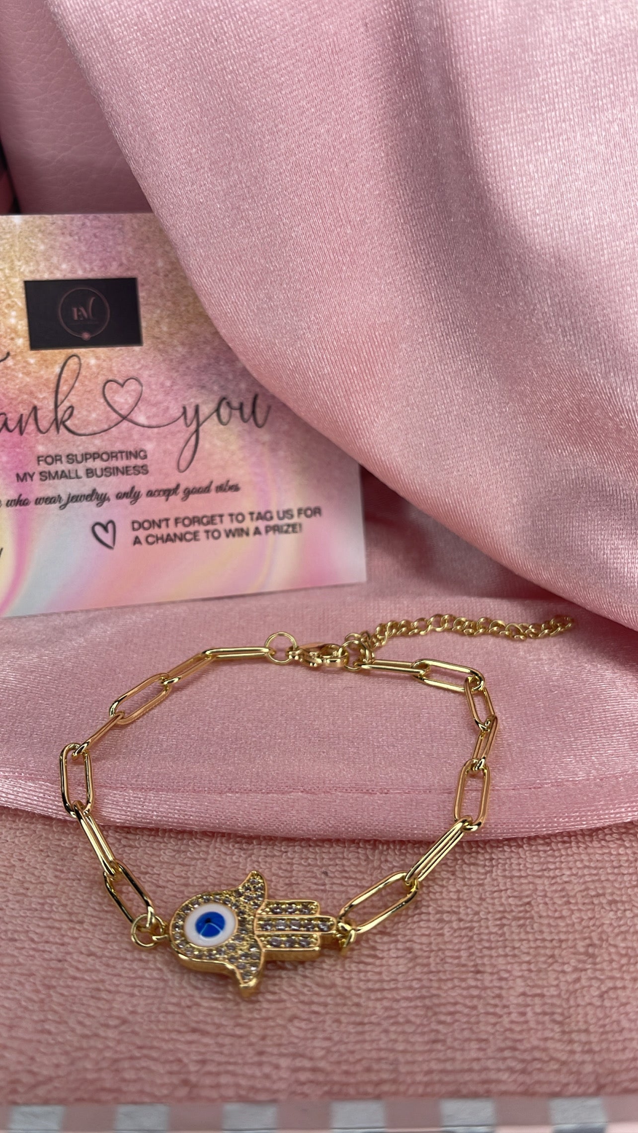 Hamsa Link Bracelet