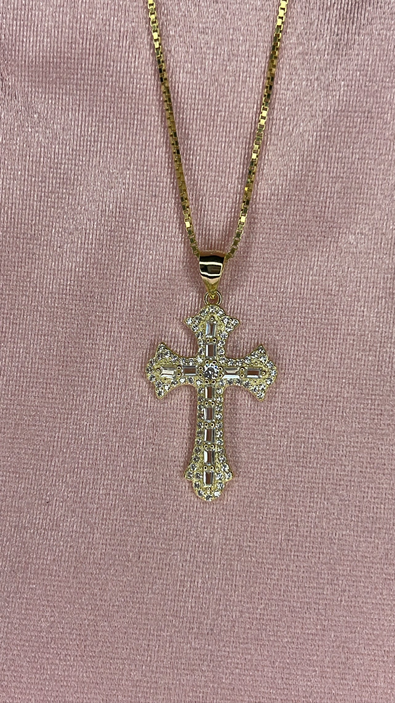 Touches of Baguette Cross Chain
