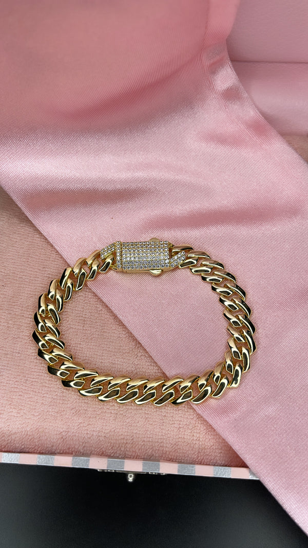 Monaco Style Cuban Link Bracelet