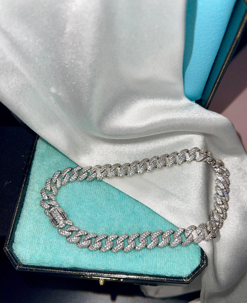 The Paris Cuban Link Anklet in Silver