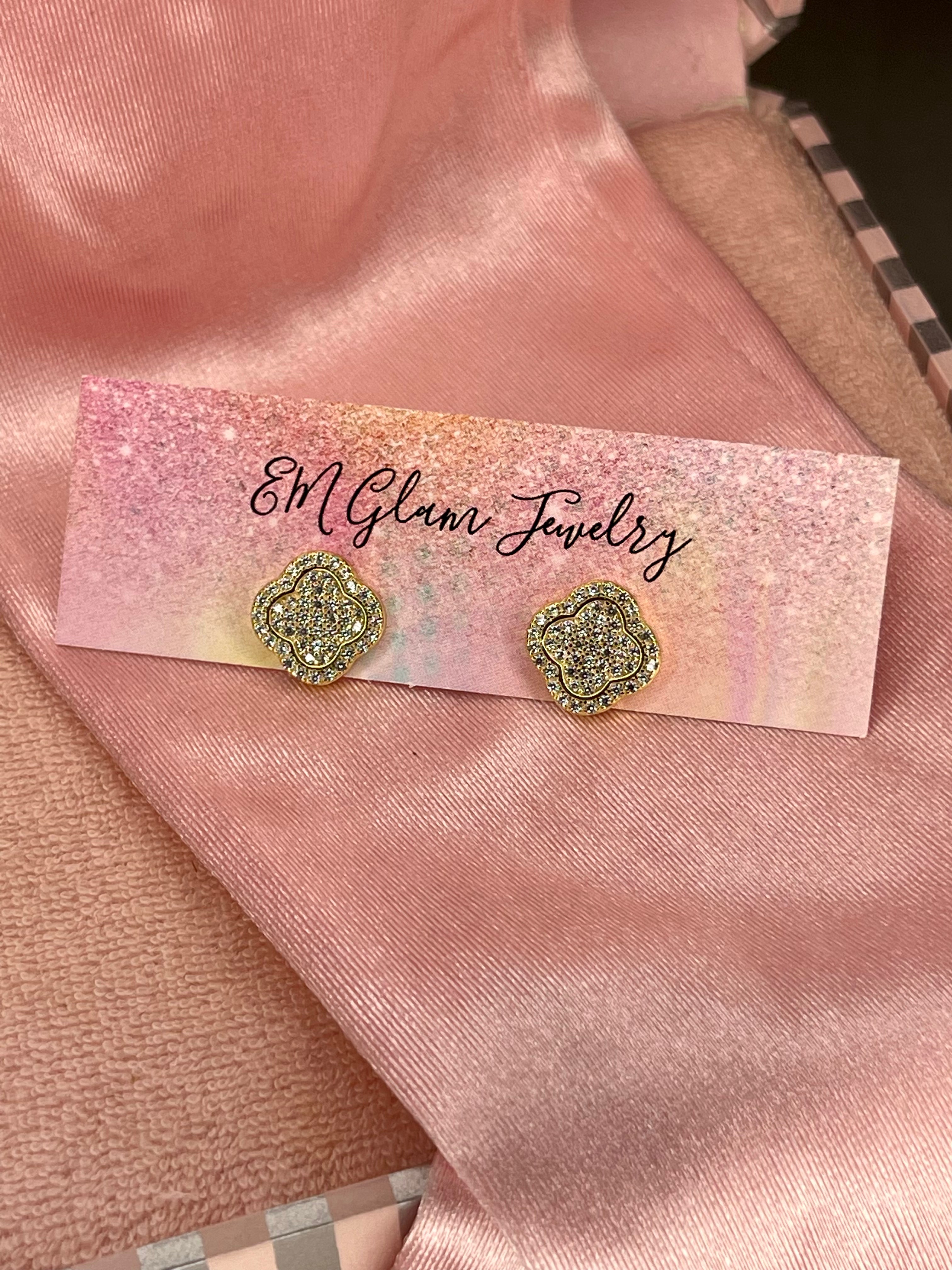 Bling Clover Earrings