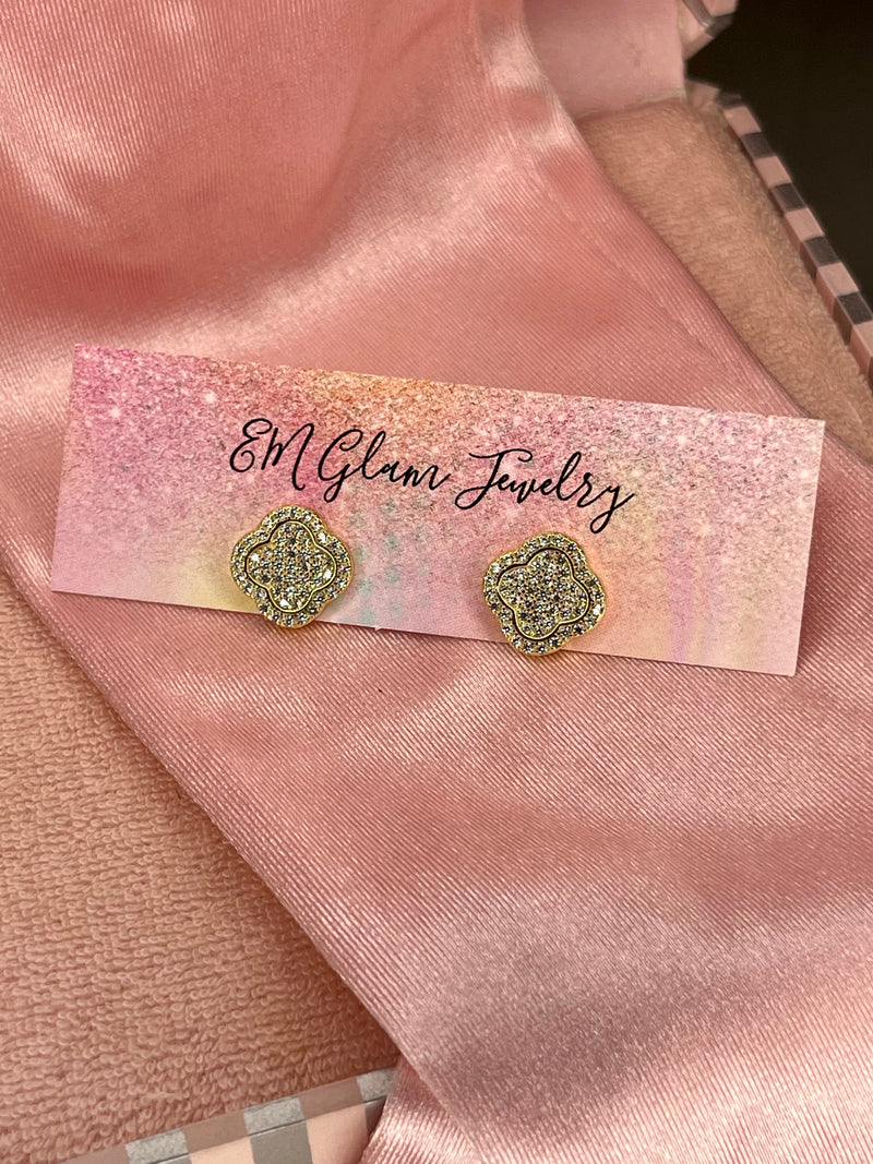 Bling Clover Earrings