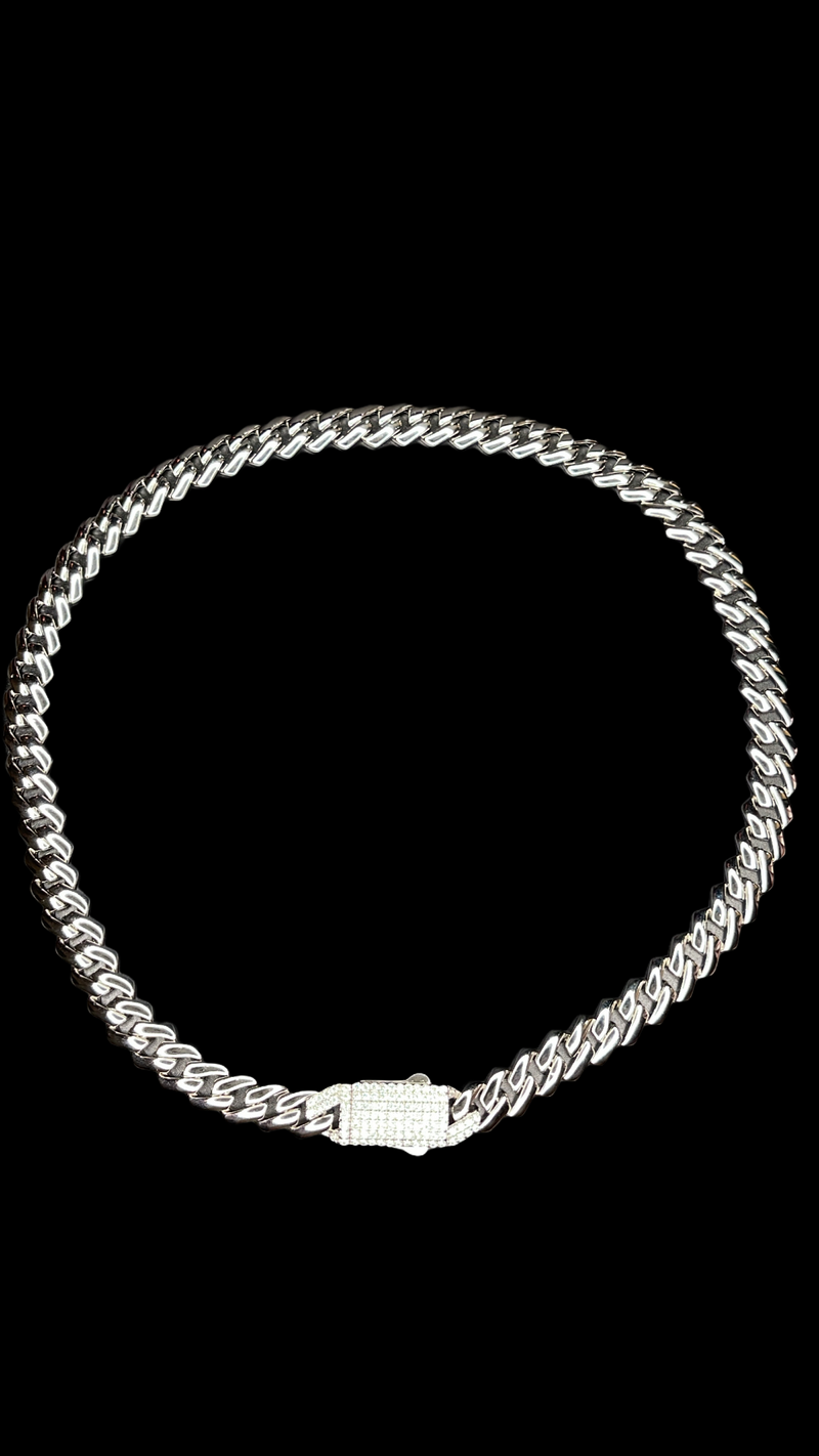 Monaco Style cuban Link in Silver